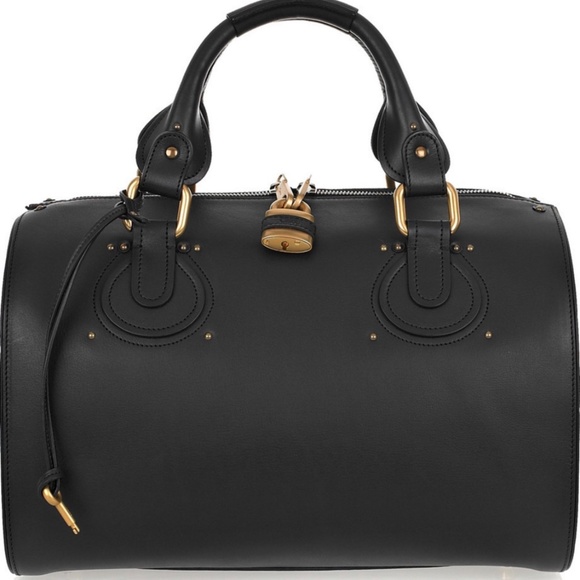 Chloe Aurore Duffle Bag Black Authentic - Picture 10 of 14
